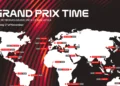 Grafis jadwal MotoGP Malaysia 2026 yang menunjukkan pukul 14.00 di Jakarta dan pukul 15.00 di Kuala Lumpur