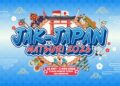 Poster Jak-Japan Matsuri 2026 berlatar biru dengan ilustrasi budaya Indonesia dan Jepang serta tanggal 31 Oktober sampai 1 November 2026 di GBK Senayan