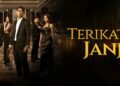 Poster promosi sinetron Terikat Janji menampilkan para pemeran dengan judul serial berwarna emas