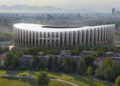 Ilustrasi - Desain Generali Stadium yang akan menjadi markas baru Inter Milan dan AC Milan. Kedua klub resmi memperkenalkan desain stadion tersebut di Milan, Italia, Kamis (29/10/2026) waktu setempat. (Bulatantimes)
