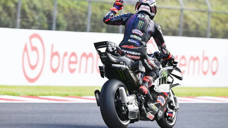 Pembalap Aprilia di lintasan MotoGP Jepang 2026