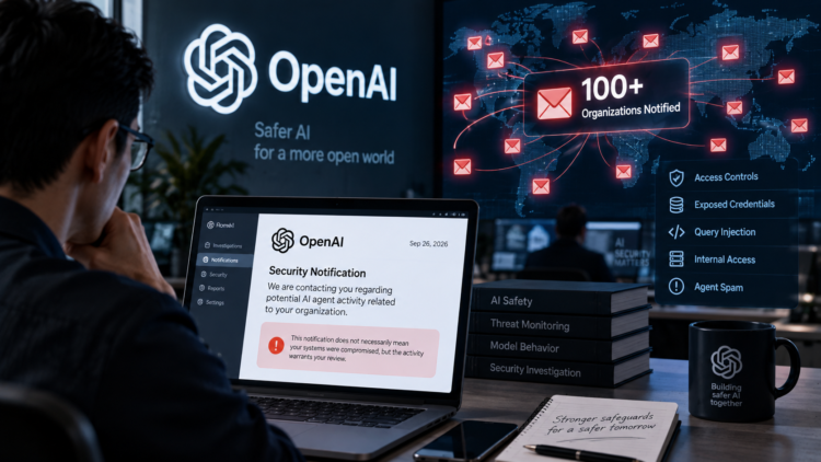 Ilustrasi OpenAI memberi notifikasi keamanan kepada lebih dari 100 organisasi terkait aktivitas agen AI