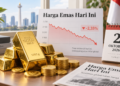 Ilustrasi harga emas batangan pada 2 Oktober 2026