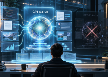 Ilustrasi GPT-6.1 Sol aktif dan GPT-6.1 Astra yang dibatalkan