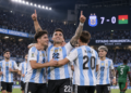 Ilustrasi Argentina merayakan kemenangan atas Burkina Faso