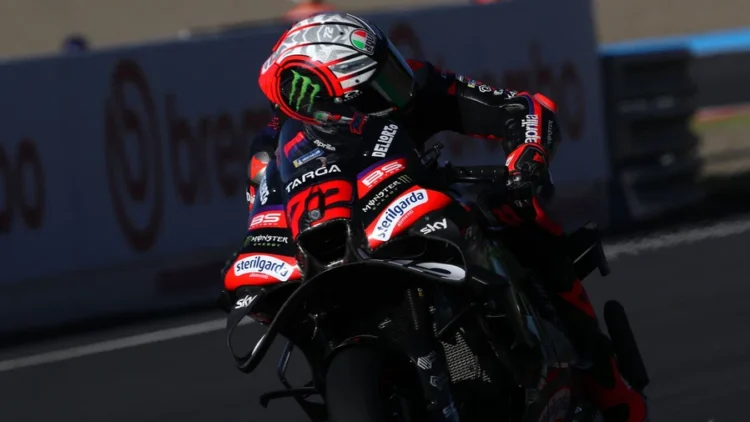 Marco Bezzecchi mengendarai motor Aprilia di MotoGP Jepang 2026