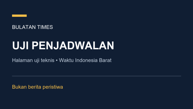Grafik Bulatan Times bertuliskan Uji Penjadwalan
